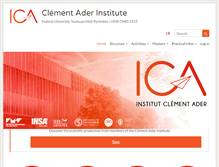 Tablet Screenshot of institut-clement-ader.org